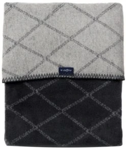 Zaffiro Antraciet & Grijs Ruitjes 75 X 100 Cm Wiegdeken 40795