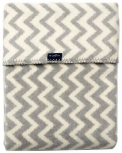 Zaffiro Grijs & Ecru Zigzag 75 X 100 Cm Wiegdeken 40771
